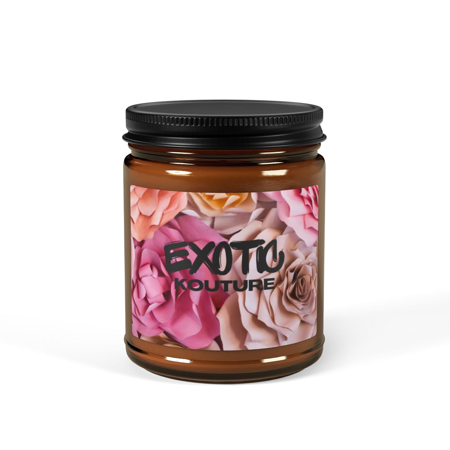 Scented Soy Candle (Multi-Size, Amber Jar)