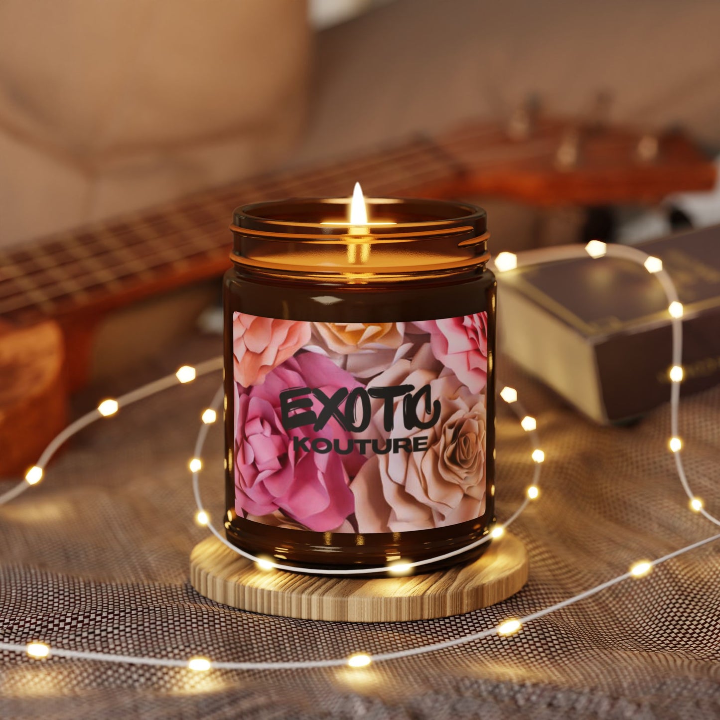 Scented Soy Candle (Multi-Size, Amber Jar)